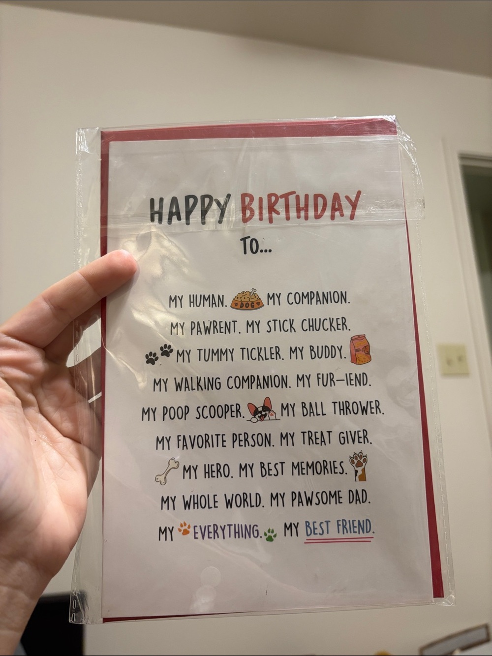 *Free with Purchase* Happy Birthday Dog Dad Card